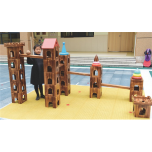 幼儿园室内外游乐设施儿童益智积木系列户外凳子轨道滚滚球 04302