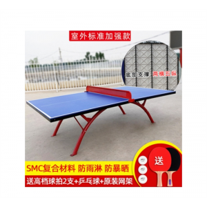 室外小翻边标准款 户外乒乓球桌学校标准比赛训练乒乓球桌防水防晒室外SMC乒乓球台
