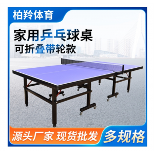 家用乒乓球桌室内可折叠移动乒乓球台标准比赛乒乓球案子厂家批发