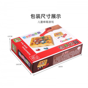 木制儿童蒙氏教育夹夹乐蜂箱游戏早教益智颜色认知夹小蜜蜂玩具