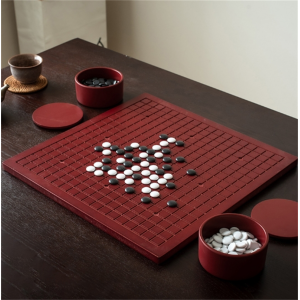 二合一实木木制围棋象棋棋盘套装大人成人儿童初学者黑白五子棋子