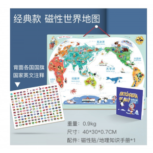 经典世界地图 现货磁性中国世界地图拼图拼板 磁力儿童益智3-6岁玩具批发
