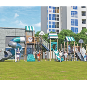 幼儿园户外游乐设施儿童组合滑梯塑木系列 OL-16701