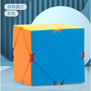 斜转魔方 马卡龙金字塔五魔方镜面斜转益智玩具蓝竹文化不规则异形魔方