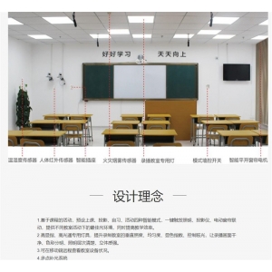 立达信 数字教育解决方案 录播教室 高显指、高光通专用灯具，提升录制教室的垂直照