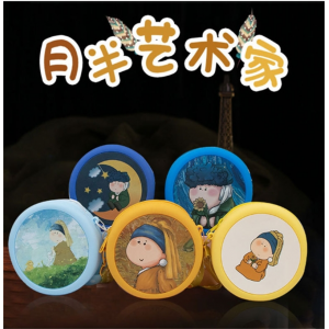 月半艺术家新款灭鼠硅胶包包儿童收纳斜挎包珍珠少女硅胶解压包