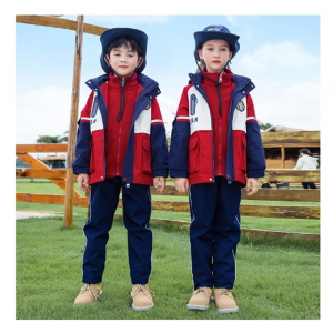 冲锋衣三件套 秋冬套装幼儿园园服小学生冬季冲锋衣儿童冲锋衣校服班服