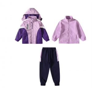 春秋装三件套班服幼儿园园服儿童冲锋衣运动套装秋冬装小学生校服