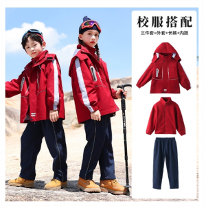 秋冬装小学生校服儿童冲锋衣运动套装春秋装三件套班服幼儿园园服
