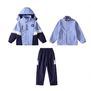 秋冬可拆卸冲锋衣幼儿园园服小学生校服儿童三合一班服防风三件套