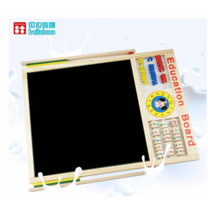 多用途磁性字母木制儿童双面学习写字黑白画板婴幼儿童益智玩具