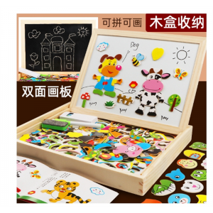 磁性拼图儿童益智力动脑玩具多功能3-6岁2宝宝女孩男孩幼儿园早教