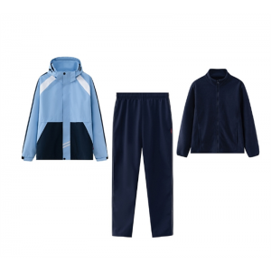 冬季中学生校服套装冲锋衣三件套加绒内胆可拆卸初高中生运动班服