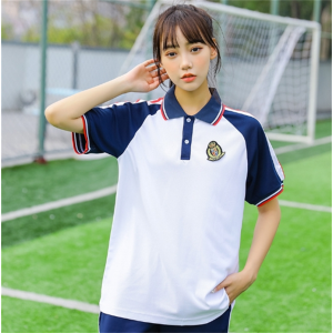 白色单短袖 夏季初中生班服套装秋季运动会休闲学院风高中学生长袖校服三件套