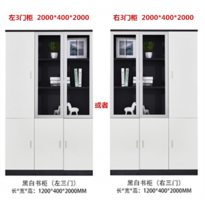 办公家具办公室木质文件柜带锁老板桌背景柜财务资料柜落地柜
