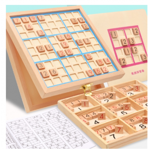 木质九宫格数独桌面游戏记忆棋亲子游戏儿童益智玩具棋牌智力游戏