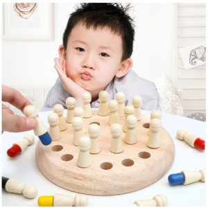 木质多功能记忆棋批发锻炼儿童颜色记忆力认知桌游棋益智玩具