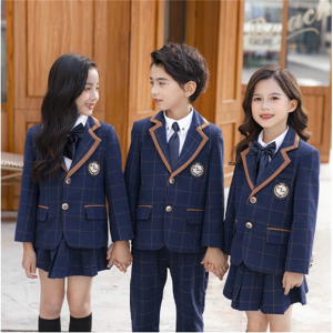 小学生英伦风校服幼儿园园服定制男女童西服四件套团体毕业季班服