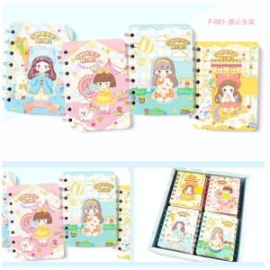 卡通磁扣迷你线圈本 小学生随身便携口袋本 办公记事小本子批发