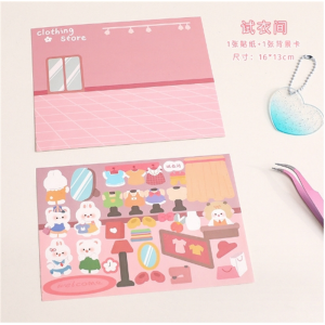 可爱卡通大号贴纸 diy咕盘咕卡手账贴纸 高颜值学生女生贴画标记