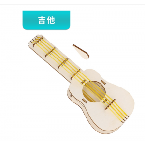 新款橡皮筋吉他声音的认识材料包少年宫研学器材儿童创客DIY玩具