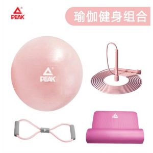 匹克 瑜伽健身组合，.瑜伽垫，加宽61cm，波浪纹滑纹 一套产品满足您所有瑜伽健身所需