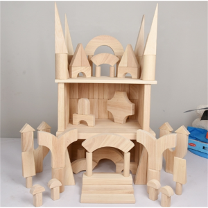 幼儿园原木积木儿童立体百变动手动脑搭建DIY早教玩具大型积木