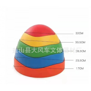 过河石早教感统训练器材彩虹高低石平衡踩踏石家用玩具平衡板