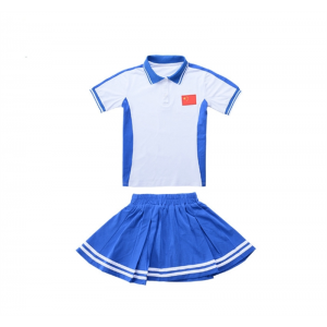 短袖短裙套装 短袖蓝色校服裤幼儿园园服夏装班服批发中小学生校服班服运动套装