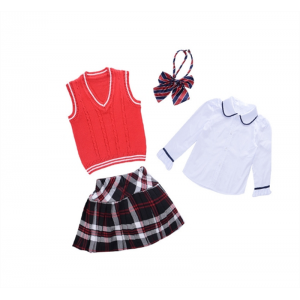 女童套装 英伦小学生校服班服学院风春秋男女童背心套装幼儿园园服批发澜洋