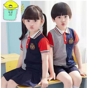 中小学学生夏季校服纯棉套装儿童运动班服新款幼儿园园服装