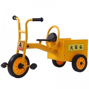 幼教专用儿童三轮脚踏车高碳钢车身小孩脚踏车可带人玩具车