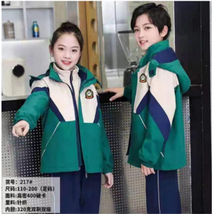 学院风老师学生时尚款式校服儿童冲锋衣三合一春秋冬款保暖内胆校服中外套