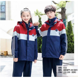 校服中外套学院风老师学生时尚款式校服儿童冲锋衣三合一春秋冬款保暖内胆