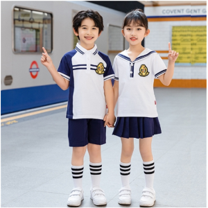 夏季小学生校服套装英伦风儿童班服潮幼儿园园服夏装短袖T恤