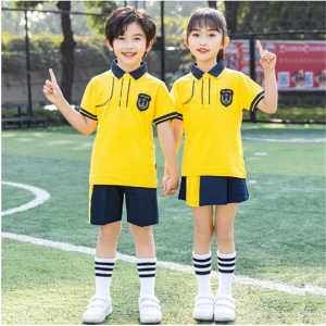 幼儿园园服夏装短袖T恤套装夏季小学生校服英伦风儿童班服潮定