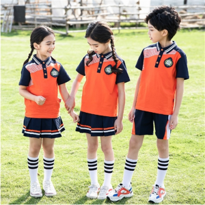 幼儿园园服套装夏款学院风两件套儿童毕业照运动会班服小学生校服
