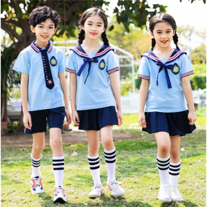 小学生校服海军风两件套夏季儿童班服套装毕业季服装幼儿园园服