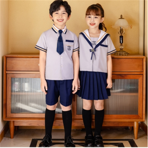 小学生校服夏季短袖套装英伦学院风毕业照服装儿童班服幼儿园园服