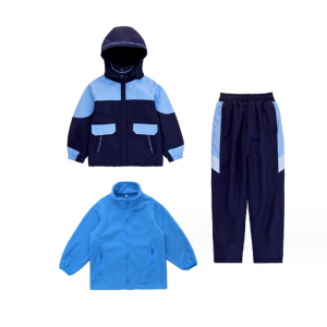 中小学生校服套装秋冬款儿童运动会班服冲锋衣幼儿园园服定制批发