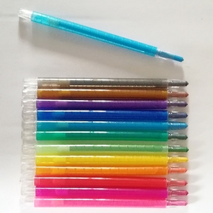 儿童彩绘旋转蜡笔套装不脏手溶性油画棒12色彩色画笔工具