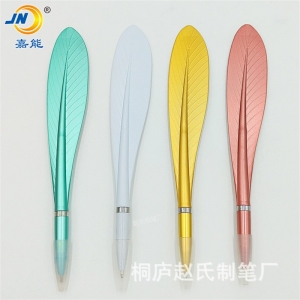 羽毛笔羽毛台笔桌面台笔创意台式圆珠笔中性笔广告台笔源头厂家