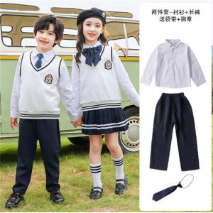 春秋套装小学生英伦学院风校服儿童演出服运动会表演服幼儿园园服