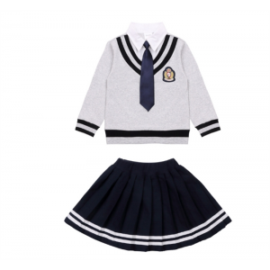 中小学生校服儿童学院风元旦演出服纯棉班服幼儿园园服假三件套装