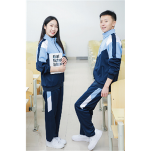 春秋季两色中小学高中生校服外套裤子班服两件套