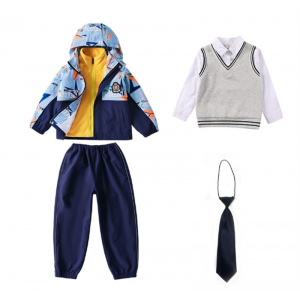 冲锋衣套装幼儿园冬季园服小学生班服一年级服装校服儿童加绒加厚