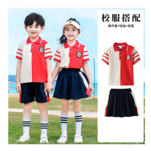 幼儿园园服夏装学院风纯棉儿童班服大班毕业服小学生夏季校服套装