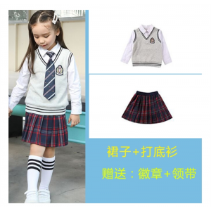 园服春秋装小学生学院校服儿童假两件套纯棉班服合唱表演服幼儿园