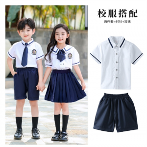 大班毕业照服装小学生夏季校服班服六一表演服幼儿园园服夏季衬衫