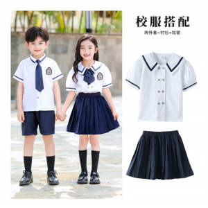 小学生夏季校服班服六一表演服幼儿园园服夏季衬衫大班毕业照服装